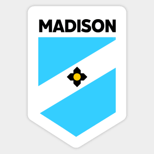 Madison, Wisconsin City Flag Emblem Sticker